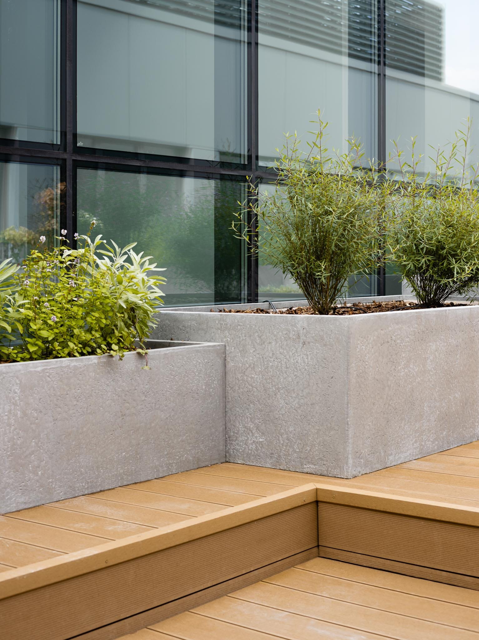 donice w imitacji betonu