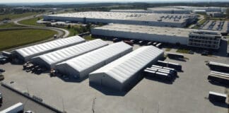 Automotive pod namiotem – elastyczne magazyny części i tymczasowe linie produkcyjne Automotive pod namiotem - elastyczne magazyny części i tymczasowe linie produkcyjne